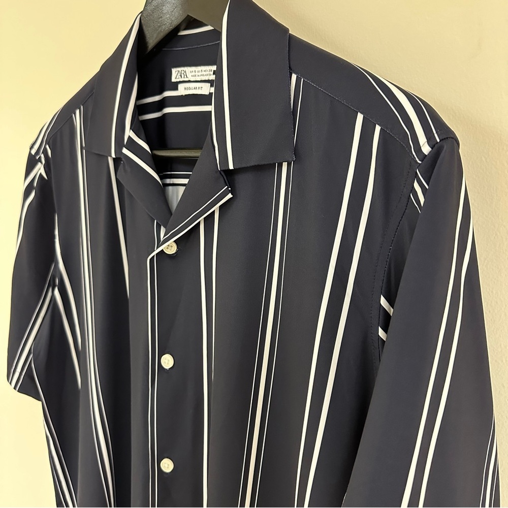 Zara Navy Shirt SMALL